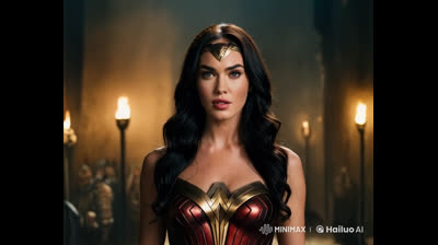 Megan Fox .Como Wonder Woman rcreate escena de films por IA Regenerativa 2025