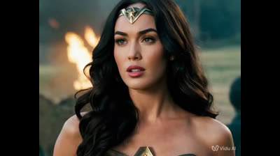 Mujer Maravilla por Megan Fox ..Create por IA Fantastico cast.