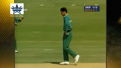 1996 World cup Pakistan vs India first 3 overs